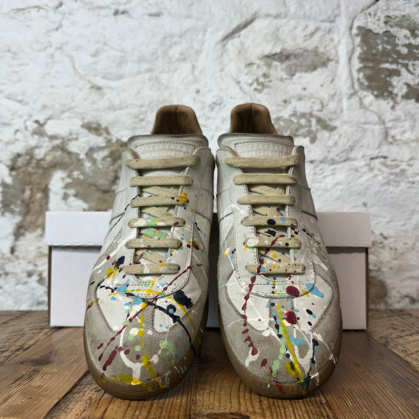 Maison Margiela Replica Paint Splatter Grey Sneaker Sz 8.5 (41.5)