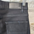 Amiri Knee Hole Plain Black Denim Jeans Sz 34