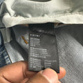 Amiri MX1 Black Leather Washed Blue Denim Jeans Sz 36