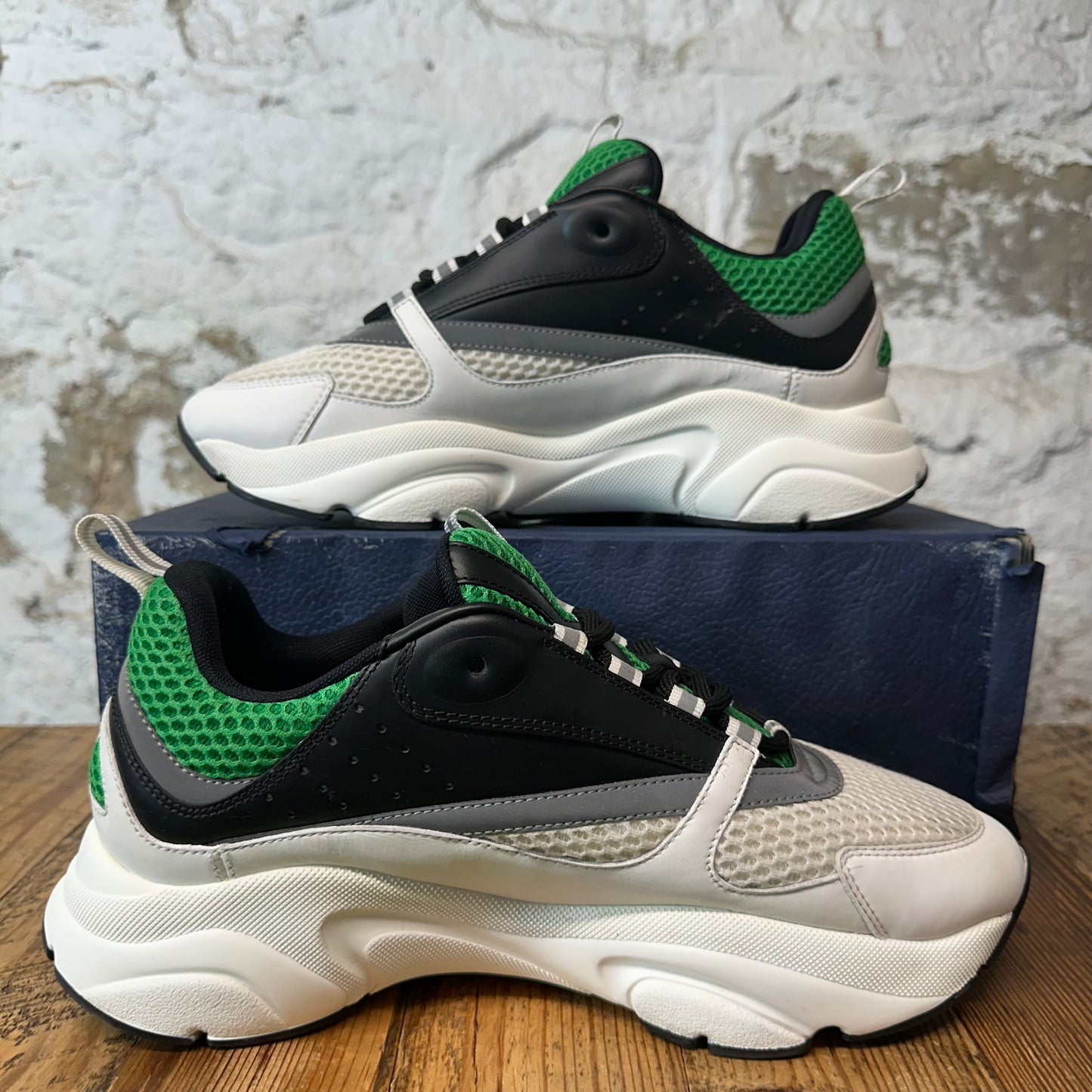 Dior B22 Black White Green Sneaker Sz 10 (43)