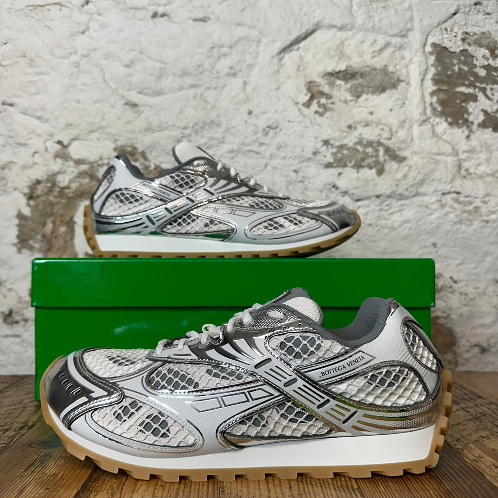 Bottega Veneta Silver White Orbit Sneaker Sz 12 (45) DS