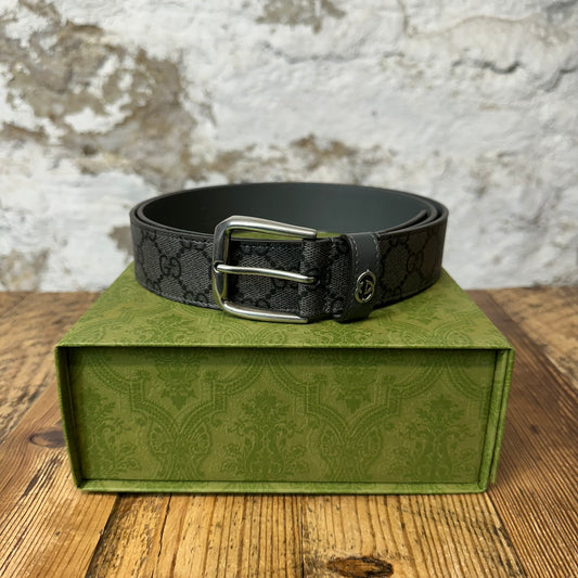 Gucci GG Monogram Grey Belt Sz (105/42) W/ Box
