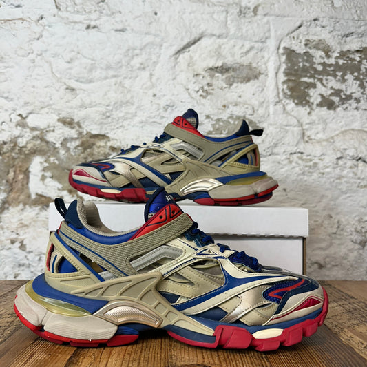 Balenciaga Track 2 Beige Blue Red Sneaker Sz 9 (42)