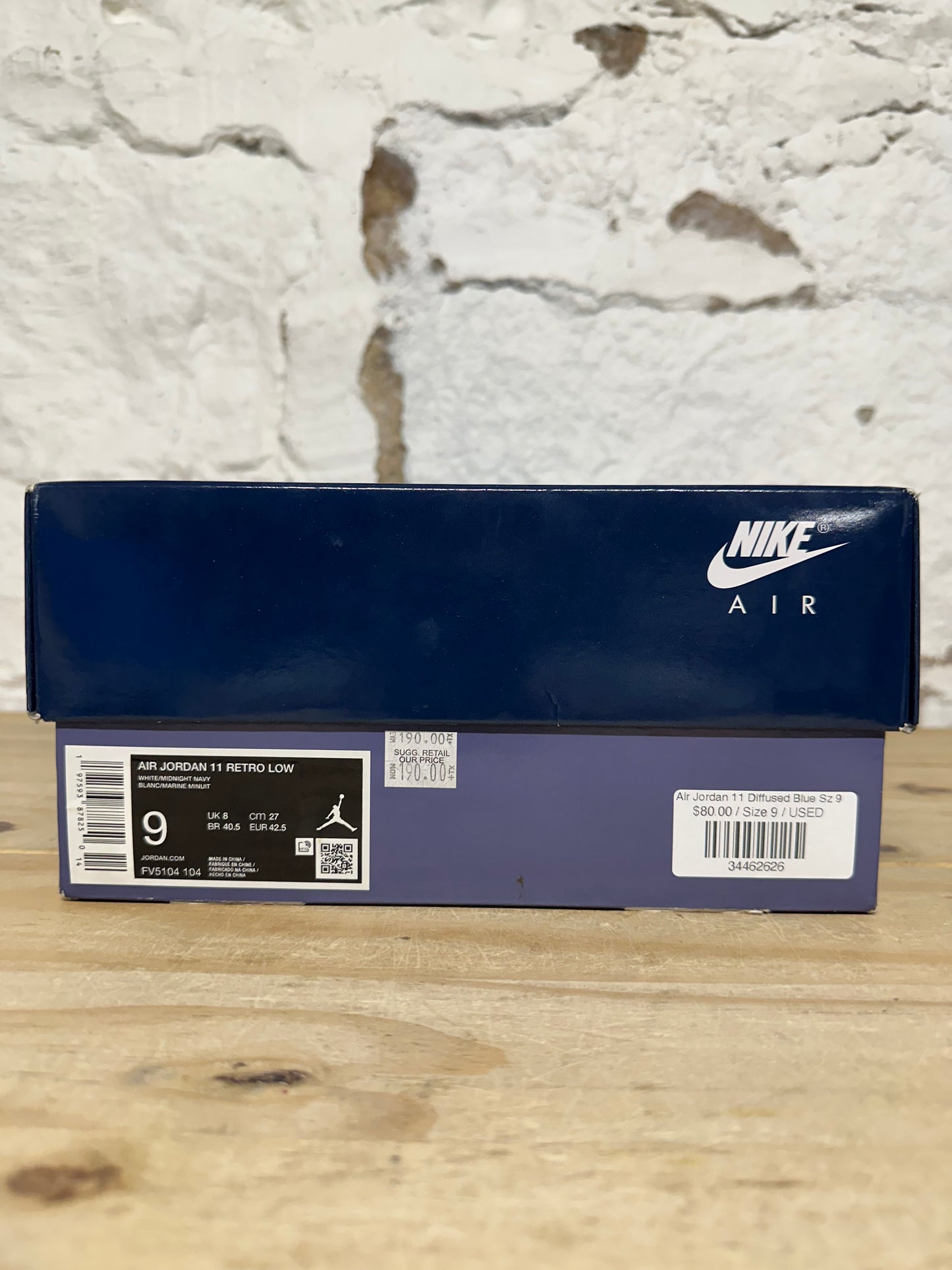 Air Jordan 11 High Diffused Blue Sz 9