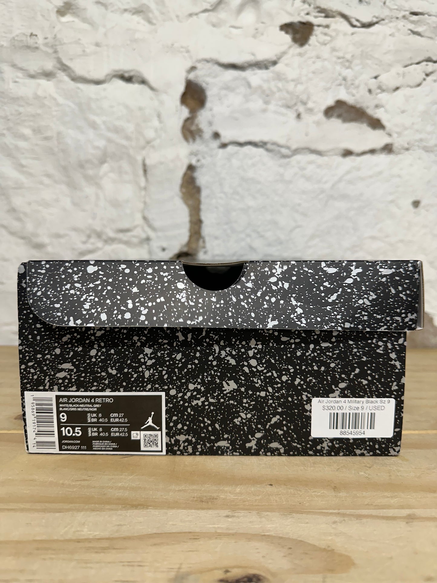 Air Jordan 4 Military Black Sz 9