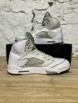 Air Jordan 5 White Metallic Sz 8.5