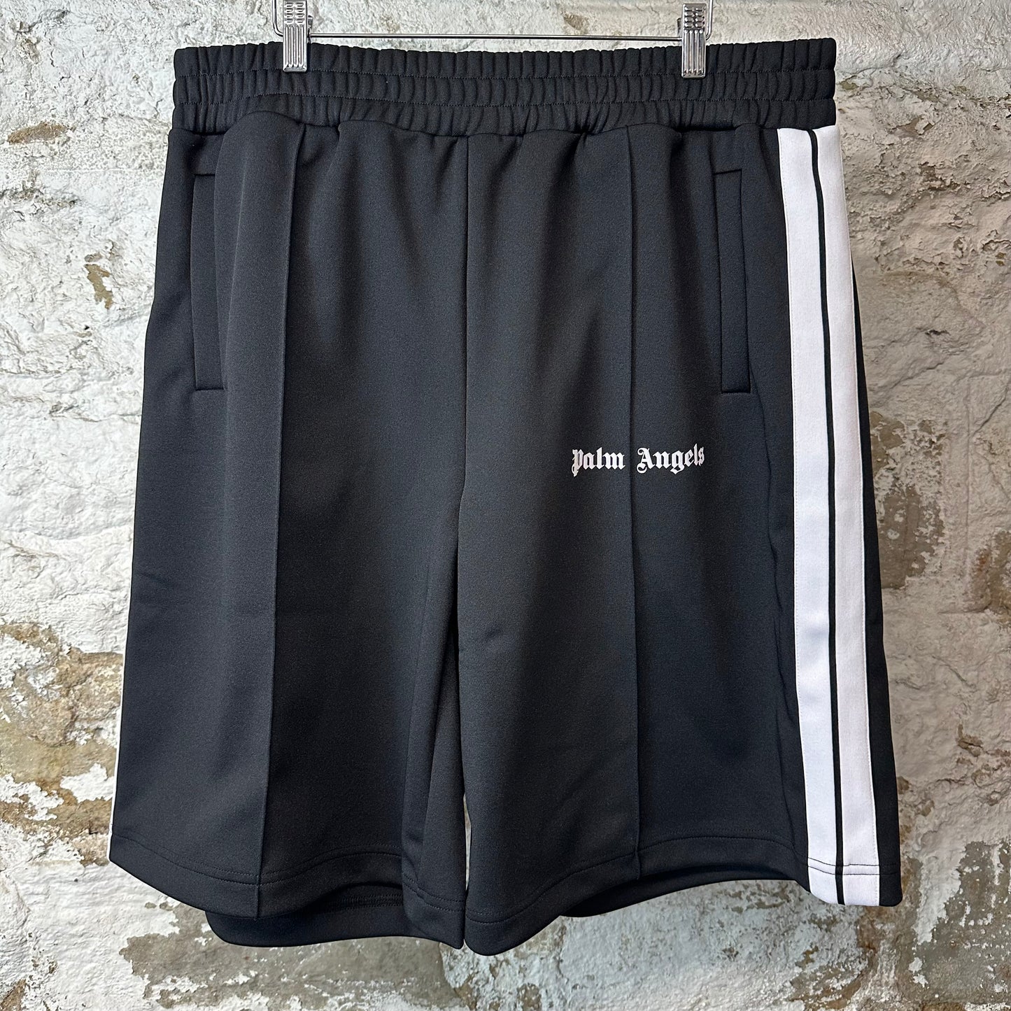 Palm Angels Black White Track Shorts NEW