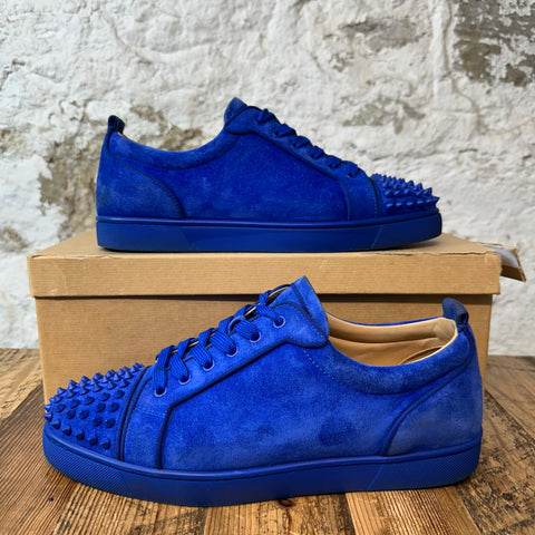 Christian Louboutin Blue Suede Spike Sneaker Sz 11 (44)