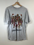 Chicago Bulls Slam Dunk Caricature T-Shirt Sz XL