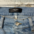 Amiri Paint Drip Spell Blue Denim Jeans Sz 31