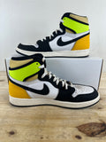 Air Jordan 1 High White Black Volt University Gold Sz 9.5