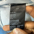 Amiri MX1 Blue Leather Mineral Wash Denim Jeans Sz 28