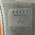 Marni Fussbett Sabot Orange Fur Mule Sz 5.5 (37.5)
