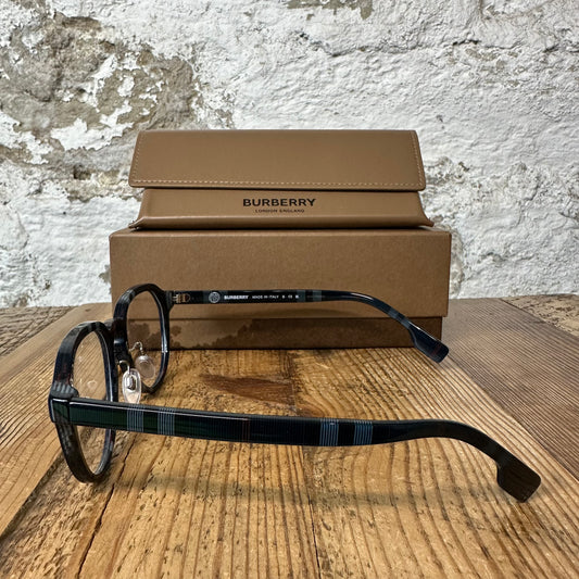 Burberry Archie Blue Plaid Glasses W/ Box