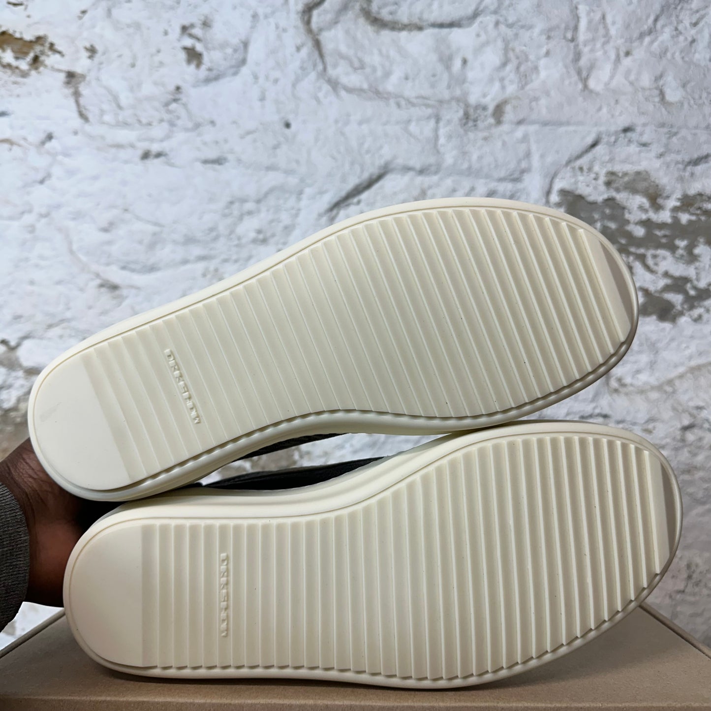 Rick Owens Vintage Black Wash Milk Sneaker DS