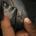 Amiri MX1 Brown Plaid Flannel Black Denim Jeans Sz 31
