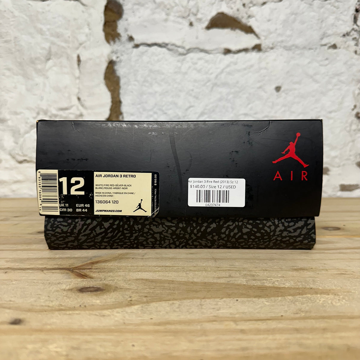 Air Jordan 3 Fire Red (2013) Sz 12