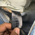 Amiri MX2 Yellow Brown Patch Blue Denim Jeans Sz 34