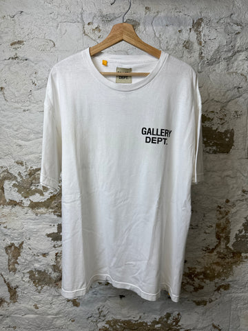 Gallery Dept Black Logo White T-shirt Sz L