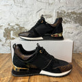 Louis Vuitton Black Brown Monogram Runaway Sneaker Sz 6.5 (39)