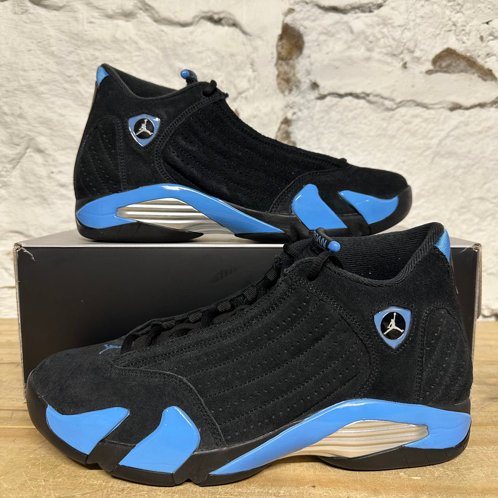 Air Jordan 14 Black University Blue Sz 10