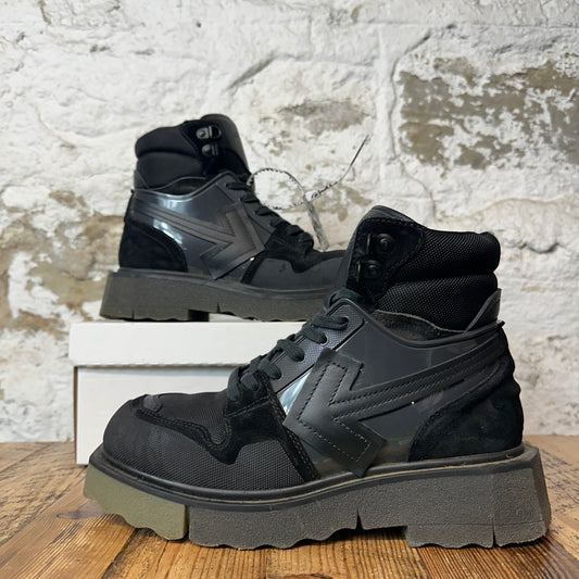 Off White High Floating Arrows Black Boot Sz 9 (42)