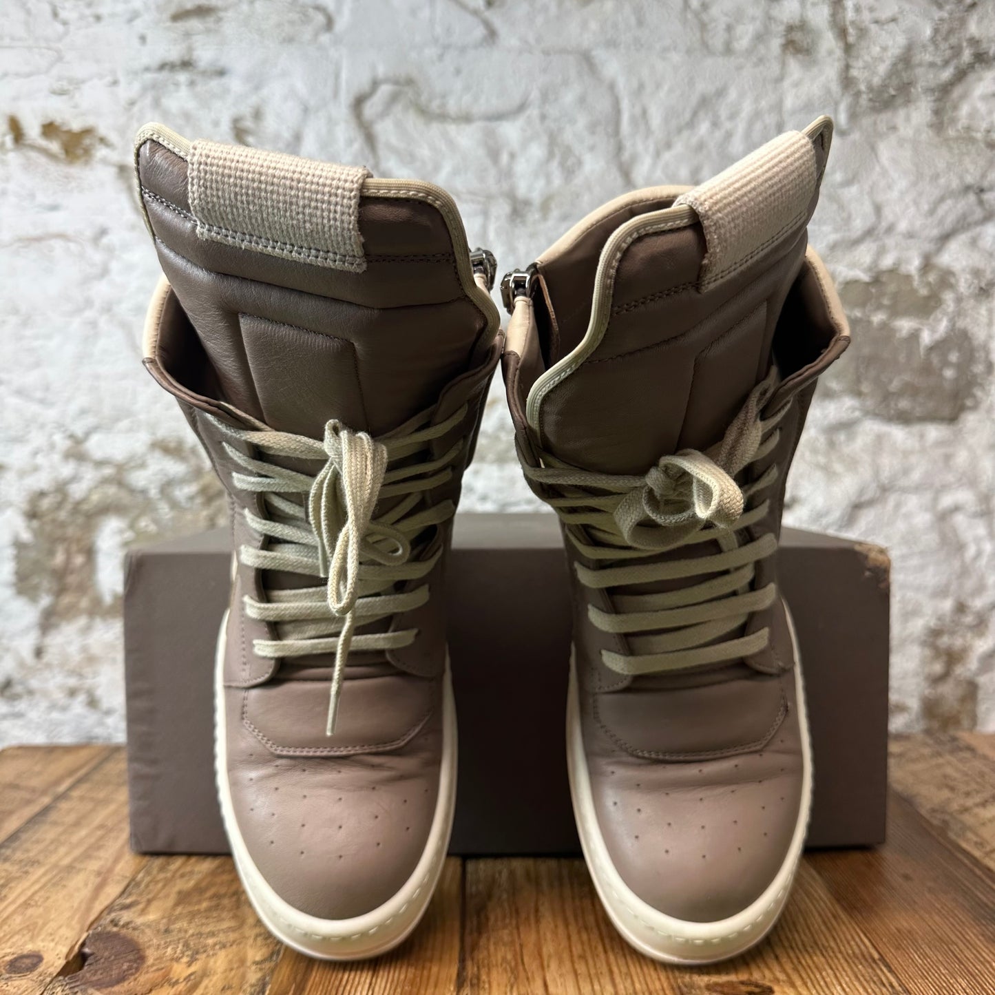 Rick Owens Geobasket Flesh Milk Sneaker Sz 7 (40)