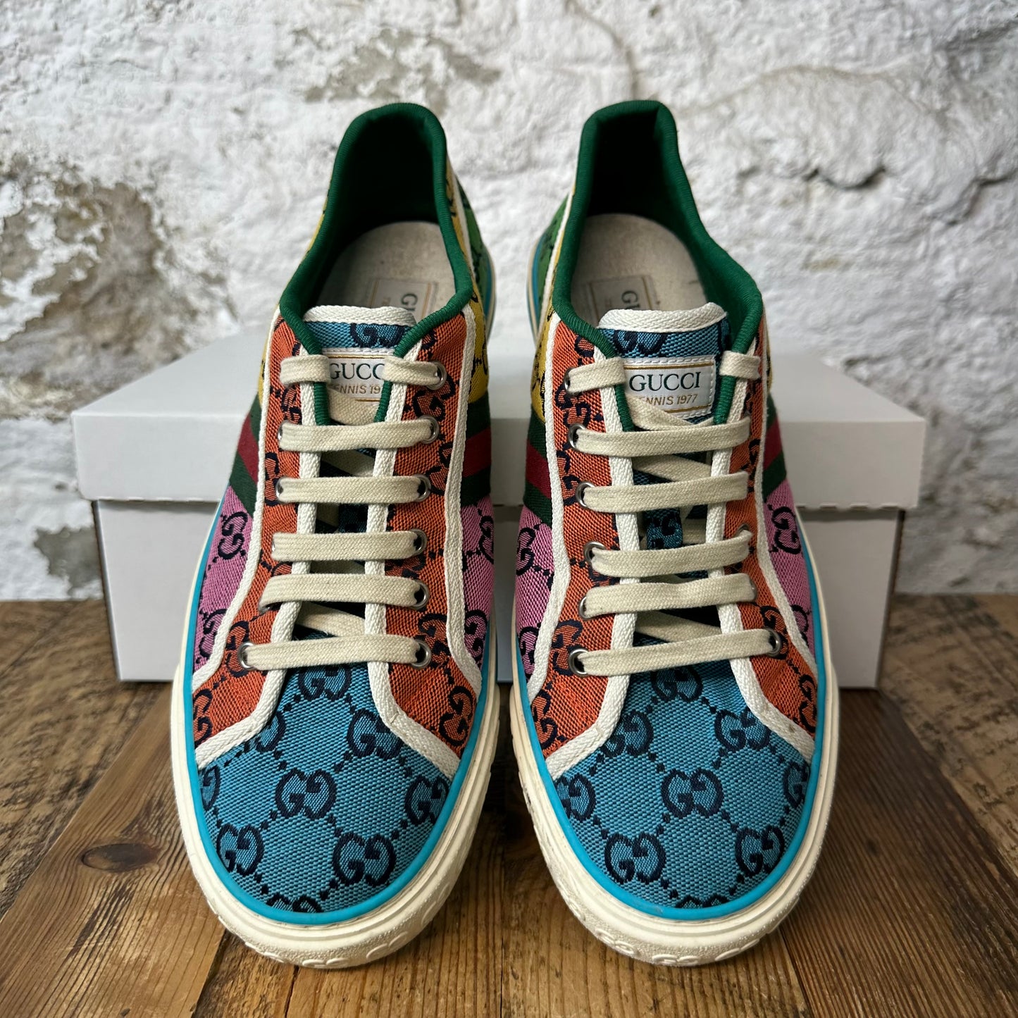 Gucci Tennis 1977 Multicolor Low Sneaker Sz 9.5 No Box