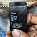 Amiri MX1 Multicolor Flannel Blue Denim Jeans Sz 34