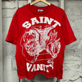 Saint Vanity Red White Griffin T-Shirt Sz S
