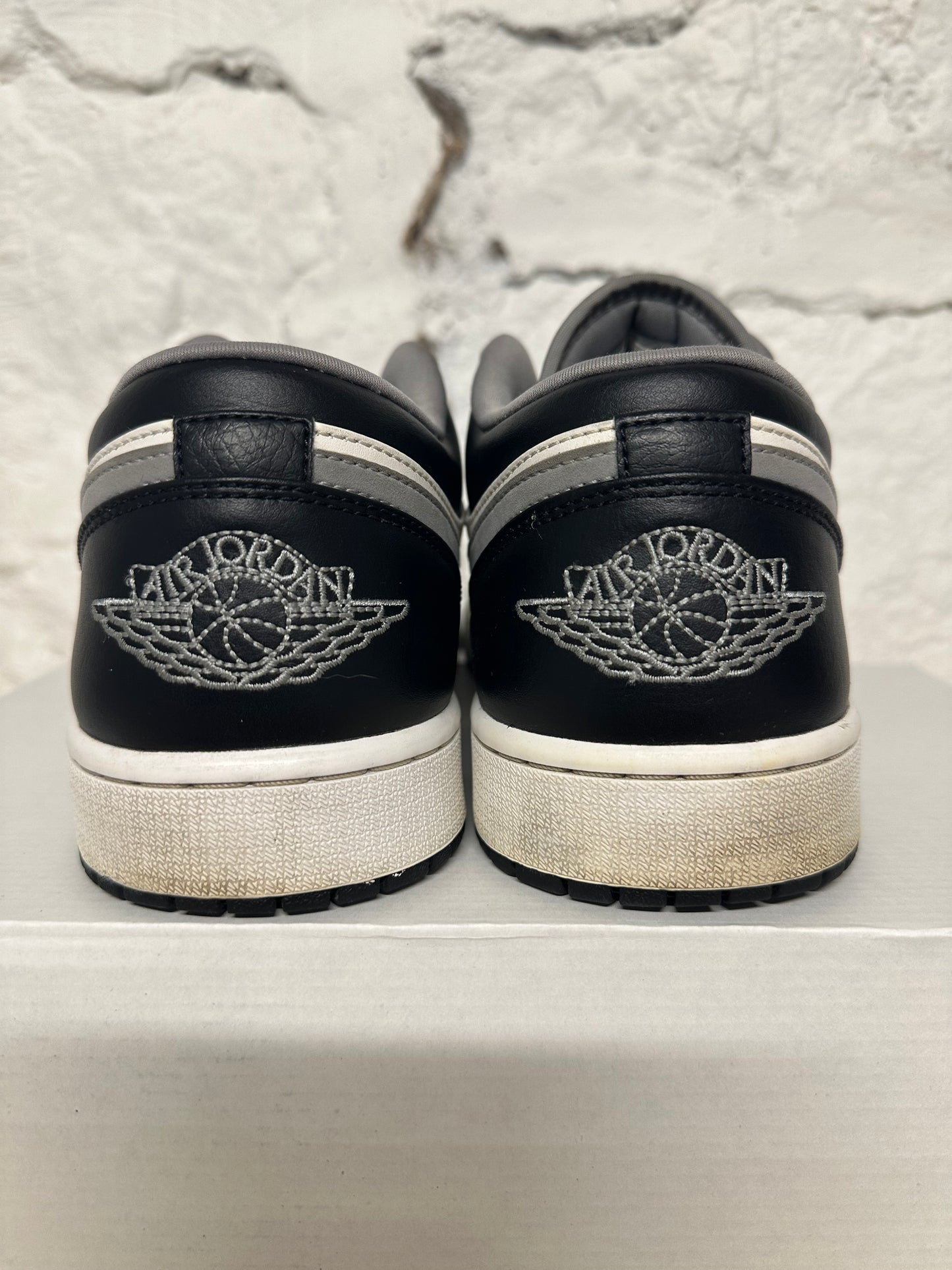 Air Jordan 1 Low Black Medium Grey Sz 12