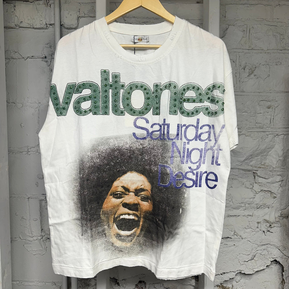 Vale Saturday Bling White T-Shirt Sz S DS