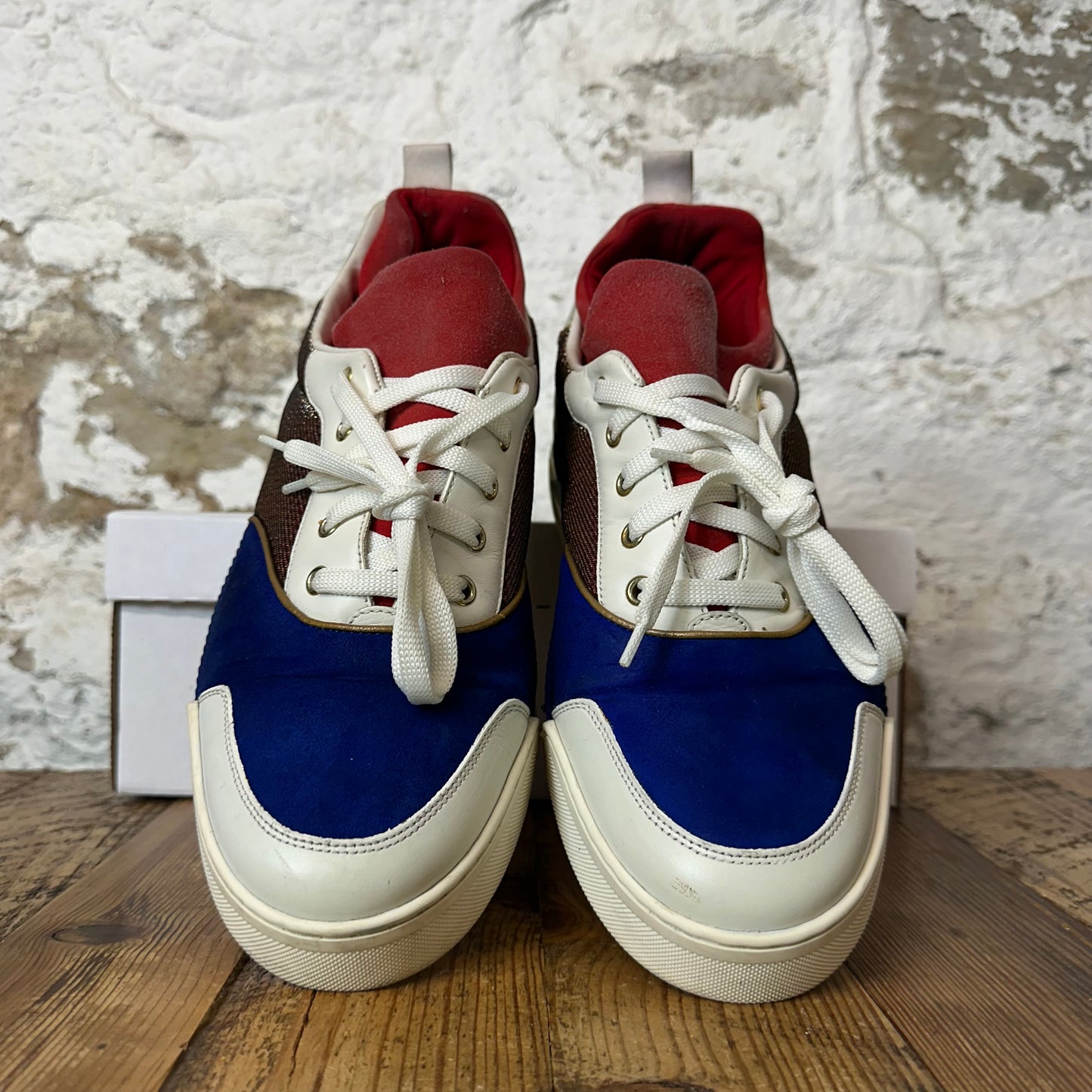 Christian Louboutin Blue Red White Sneaker Sz 11 (44)