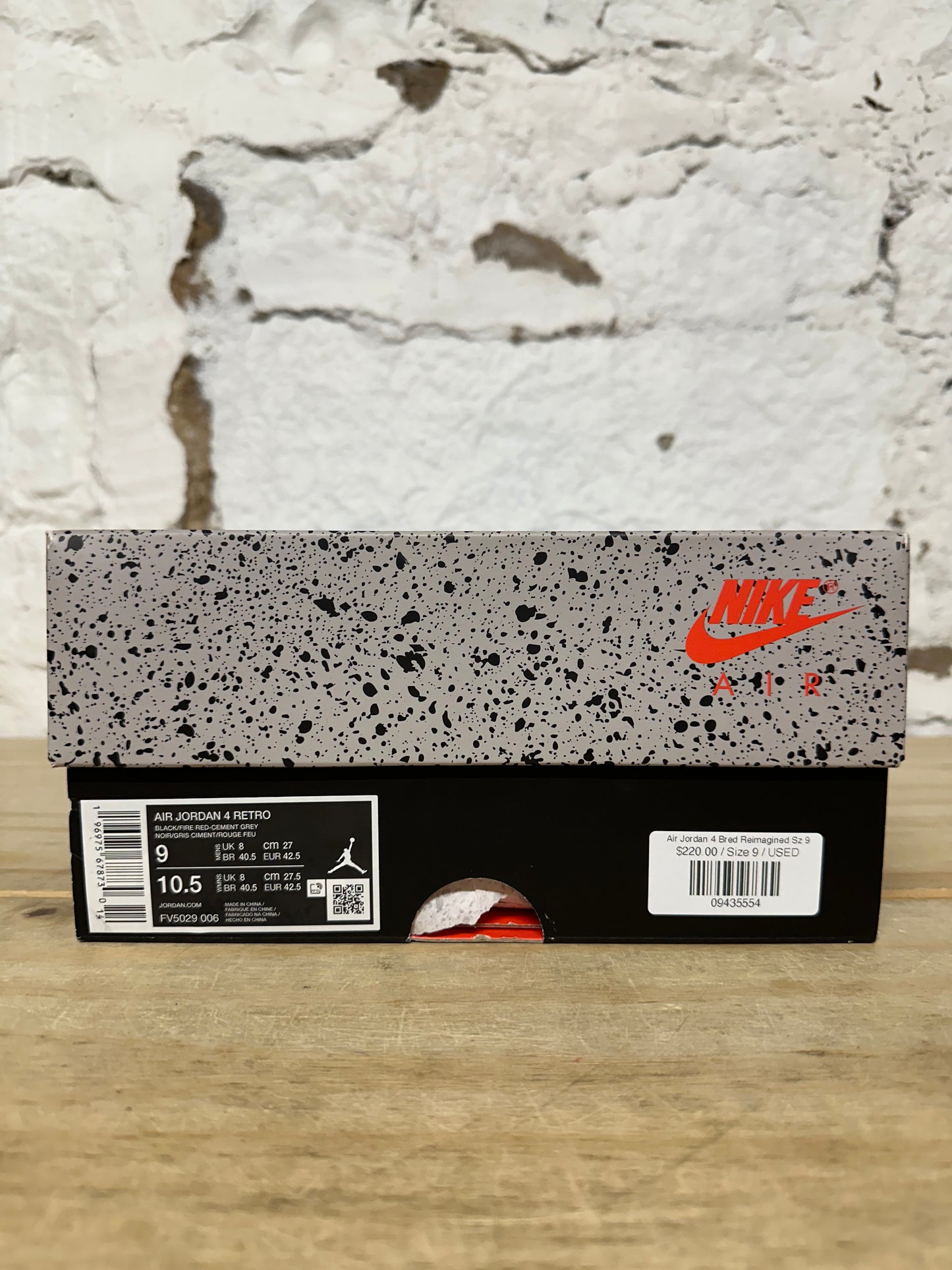 Air Jordan 4 Bred Reimagined Sz 9