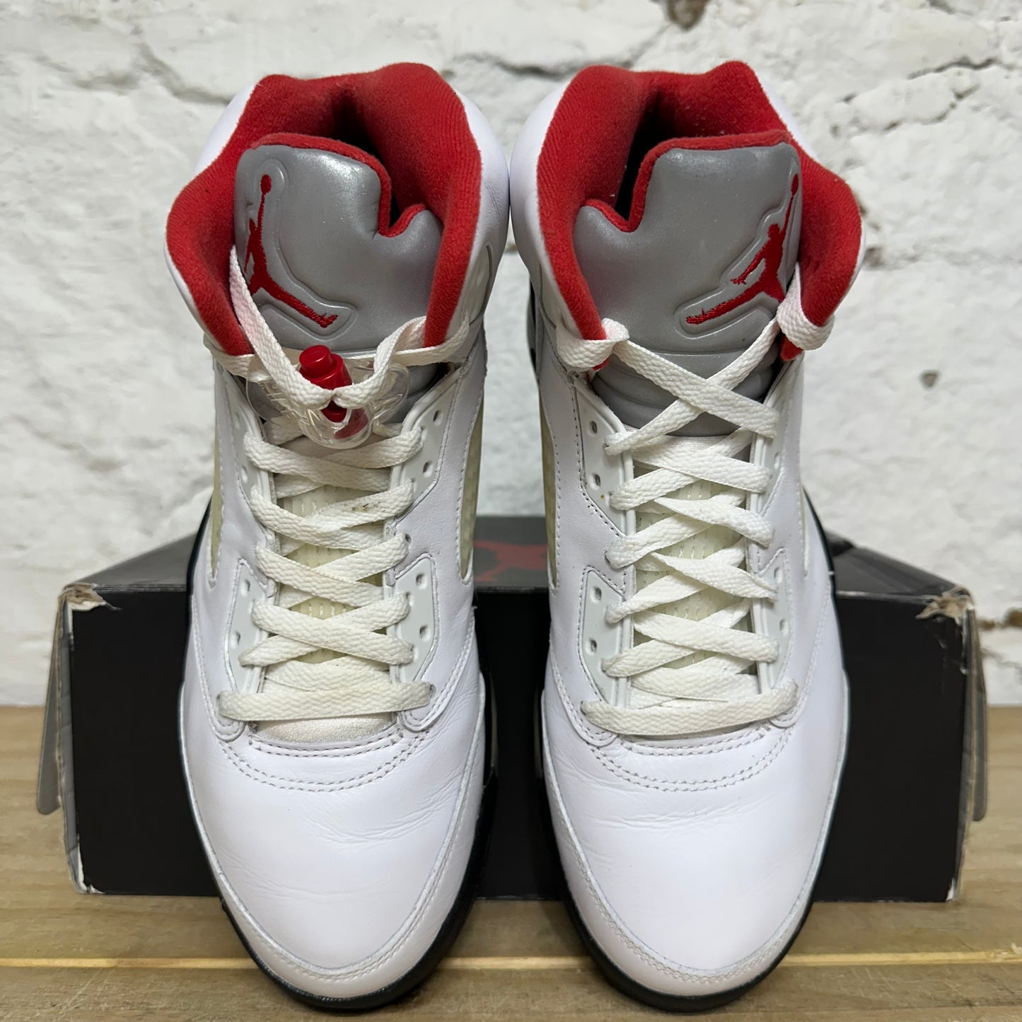 Air Jordan 5 Fire Red Silver Tongue (2020) Sz 10