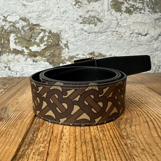 Burberry Brown TB Monogram Belt Sz (90/36)