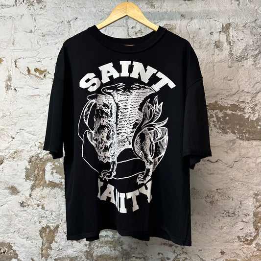 Saint Vanity White Griffin T-shirt Black Sz 2XL