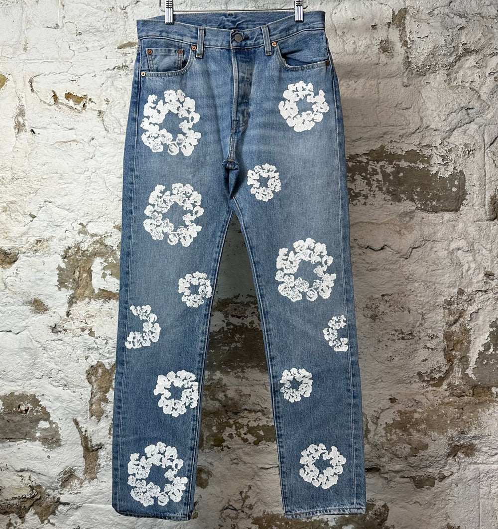 Denim Tears White CW Blue Denim Jeans Sz 30