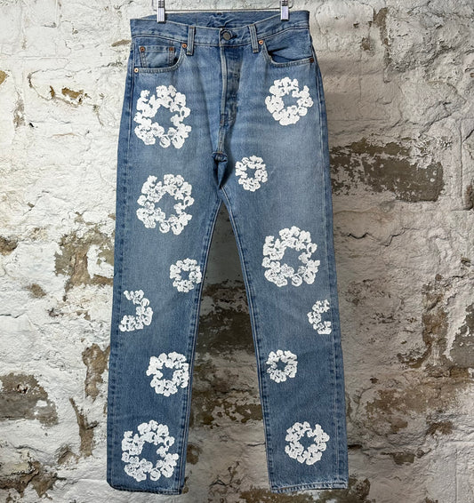 Denim Tears White CW Blue Denim Jeans Sz 30