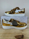 A Bathing Ape Bape Sta Low Patent Gold Sz 10