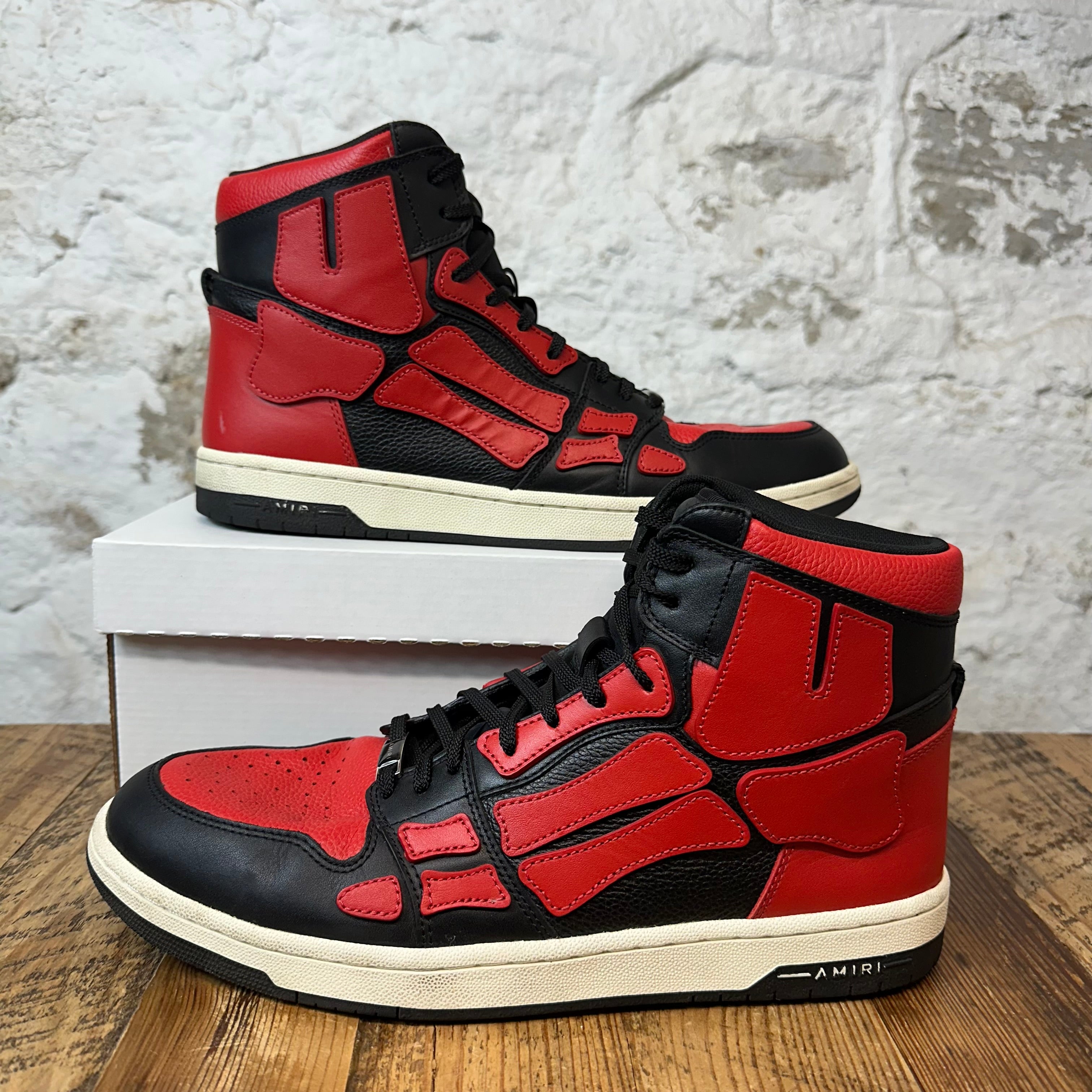 Amiri Red Skeleton Black High Sneaker Sz 13 (46) No Box