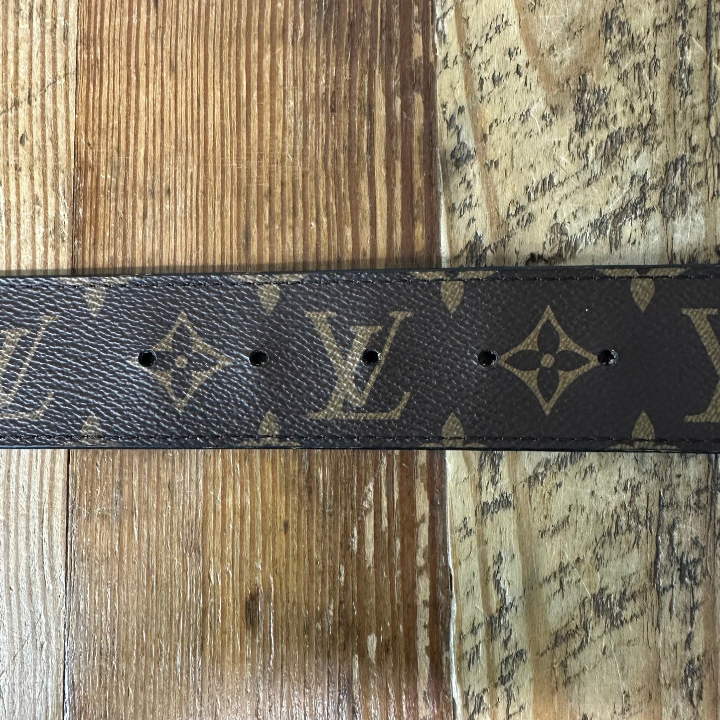 Louis Vuitton Circle Brown Monogram Belt Sz (90/36) W/ Box