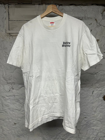 Supreme Hardies Supreme White T-Shirt Sz L