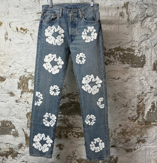 Denim Tears White CW Blue Denim Jeans Sz 29
