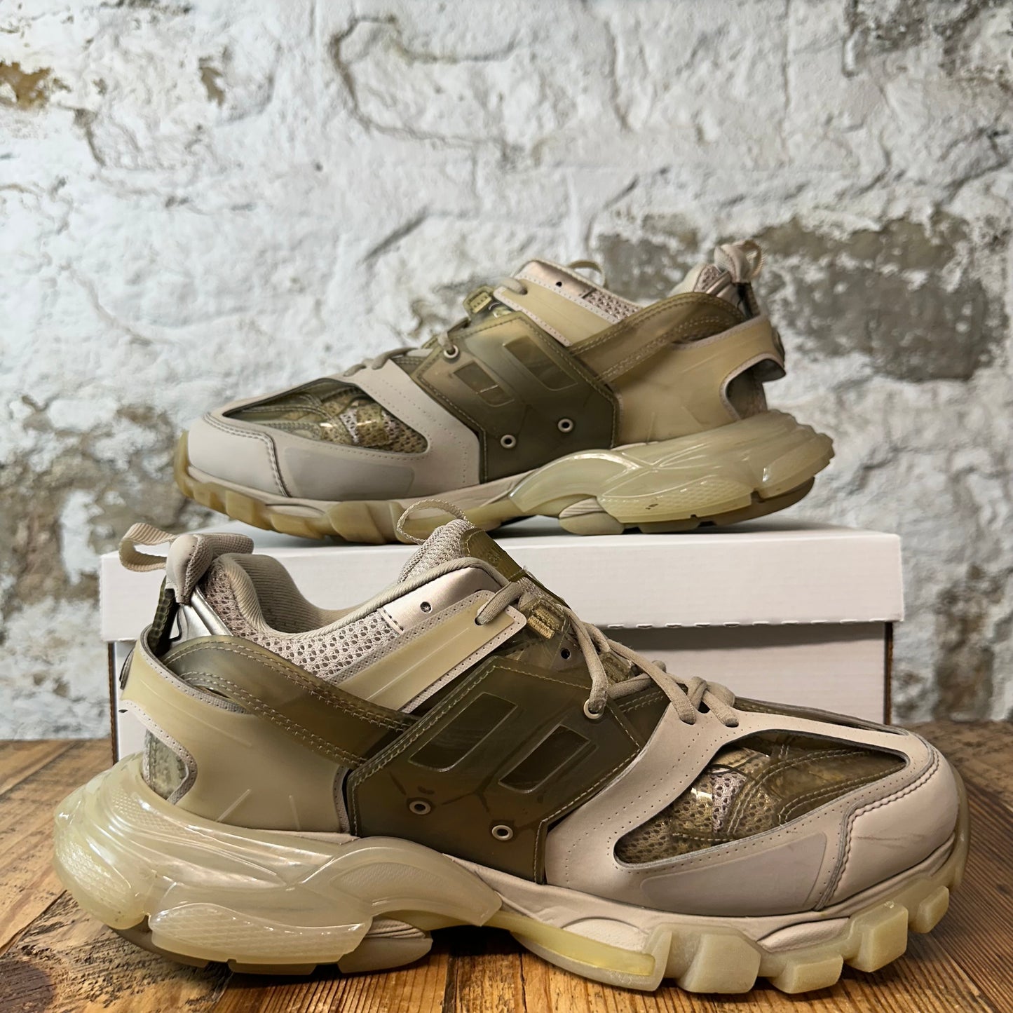 Balenciaga Track Runner Light Beige Clear Sneaker Sz 11 (44)