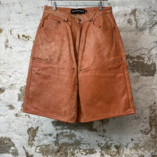 GV Gallery Raspberry Mojave Leather Shorts Sz S DS