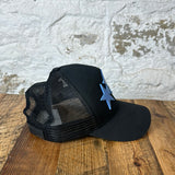 Amiri Blue Star Black Trucker Hat
