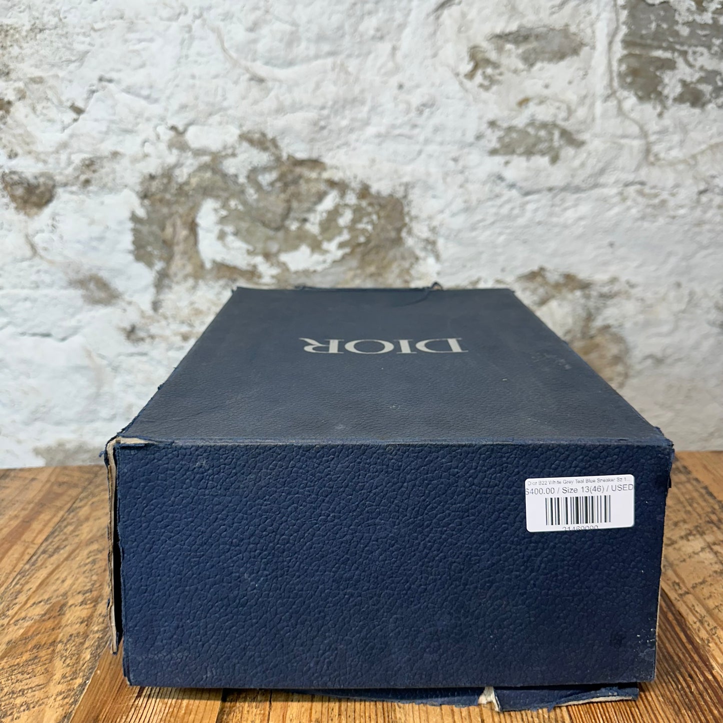 Dior B22 White Grey Teal Blue Sneaker Sz 13 (46)