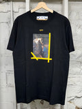 Off-White Yellow Arrows Black T-Shirt Sz L