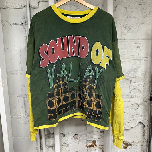 Vale Sound Of Valley Green Long Sleeve T-Shirt Sz S